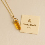 Citrine Pencil Pendant (Simha Rashi) Leo - Astroguruji