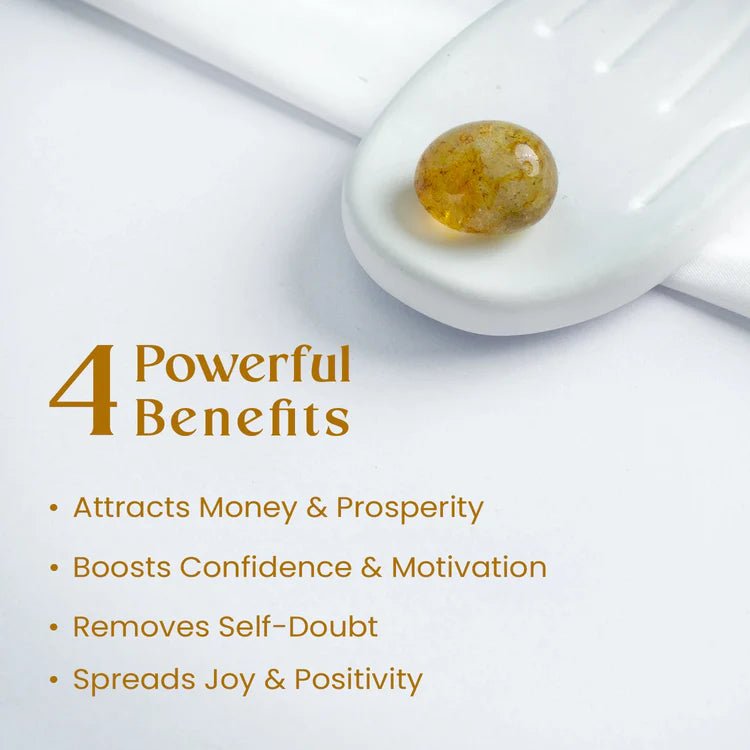 Yellow stone for financial growth and positivity