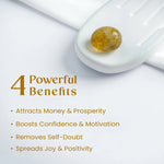 Yellow stone for financial growth and positivity