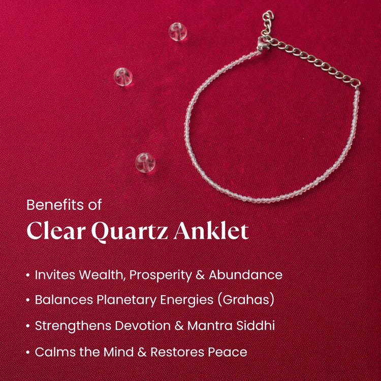 Clear Quartz Anklet - Astroguruji