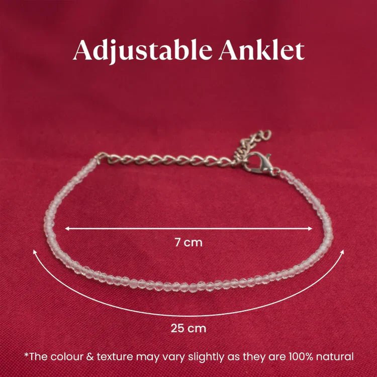 Clear Quartz Anklet - Astroguruji