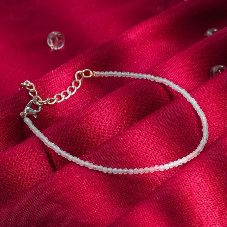 Clear Quartz Anklet - Astroguruji