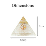 Clear Quartz Healing Pyramid for Meditation - AstroGuruji