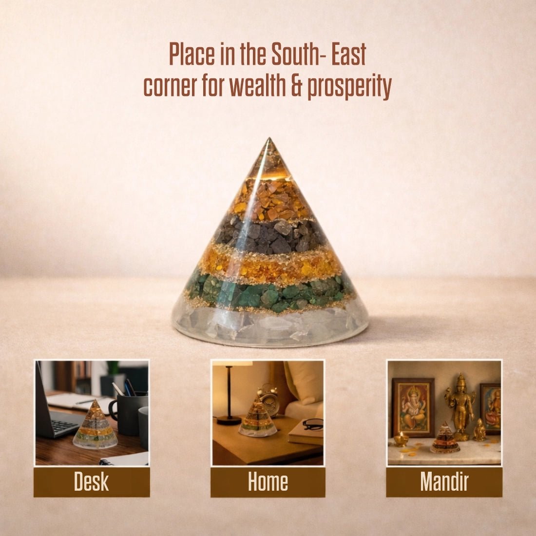 Conical Dhan Yog Pyramid - Astroguruji