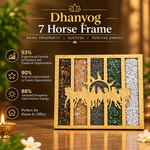 Dhanyog 7 Horse Frame – Premium Golden Vastu Wall Decor for Wealth, Success & Positive Energy - AstroGuruji