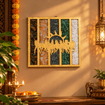 Dhanyog 7 Horse Frame – Premium Golden Vastu Wall Decor for Wealth, Success & Positive Energy - AstroGuruji