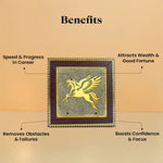 Flying Horse on Raw Pyrite Frame - Astroguruji