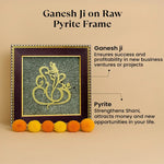 Ganpati frame with pyrite for prosperity