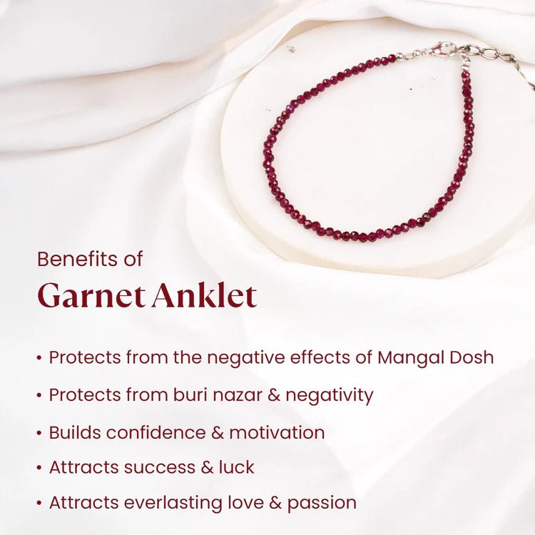 Garnet Anklet - Astroguruji