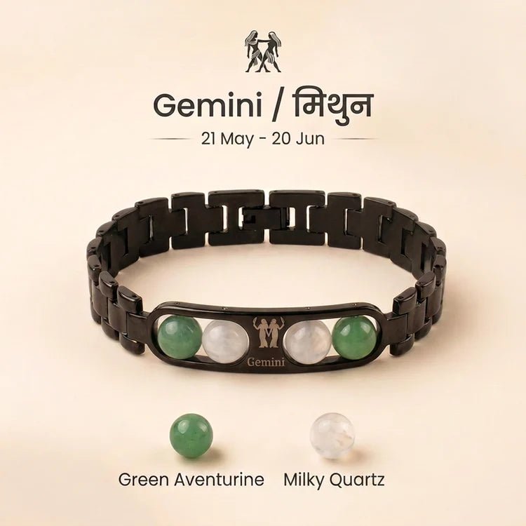Gemini Zodiac Metal Bracelet - AstroGuruji