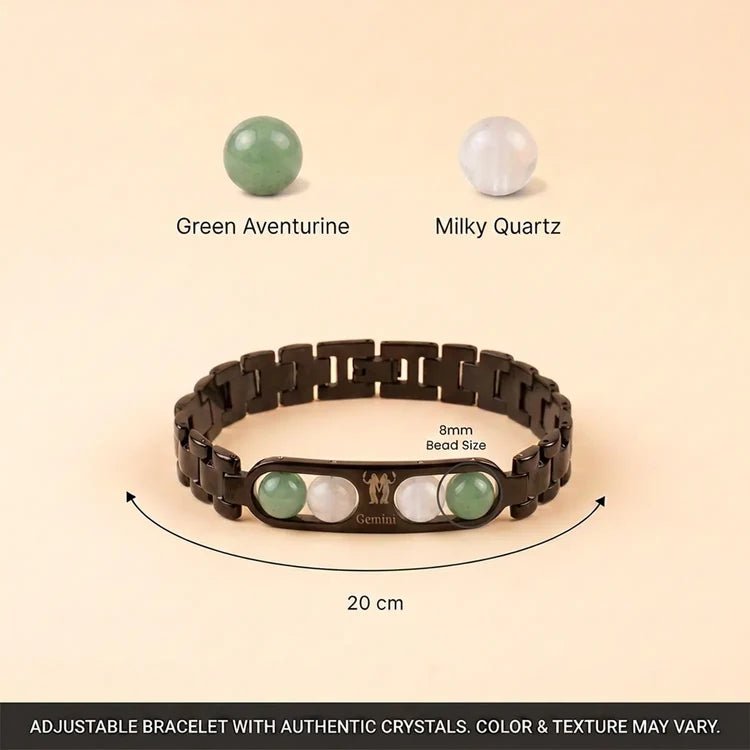 Gemini Zodiac Metal Bracelet - AstroGuruji