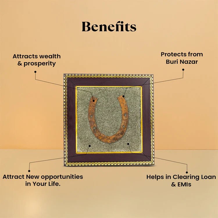 Ghode Ki Naal on Raw Pyrite Frame - Astroguruji