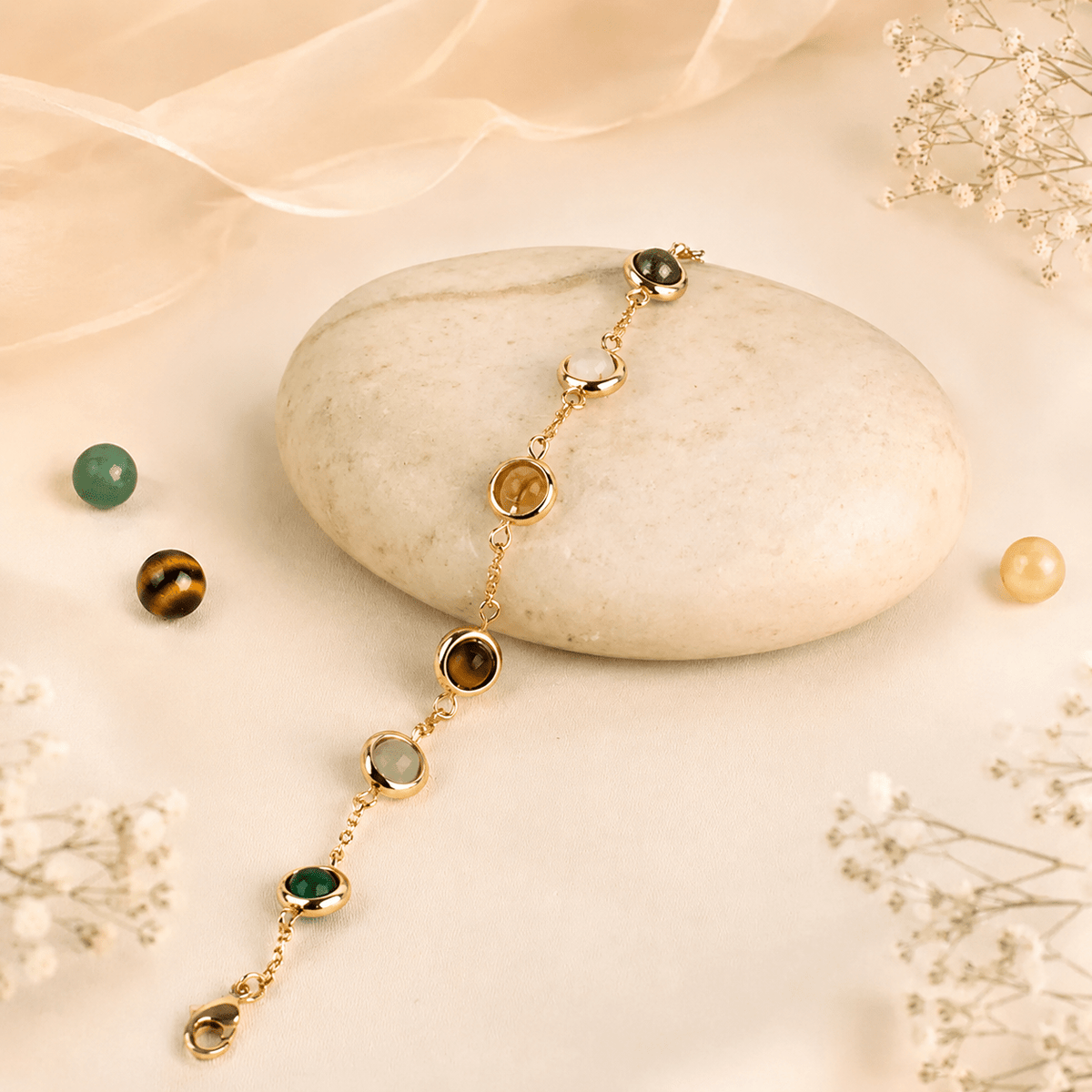 Gold Metal Dhan Yog Bracelet for Women - AstroGuruji