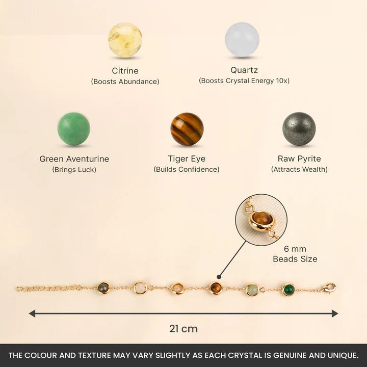 Gold Metal Dhan Yog Bracelet for Women - AstroGuruji