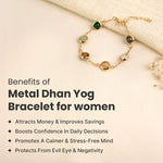 Gold Metal Dhan Yog Bracelet for Women - AstroGuruji