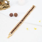 Gold Plated Rudraksha Bracelet - Astroguruji