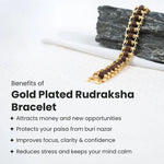 Gold Plated Rudraksha Bracelet - Astroguruji