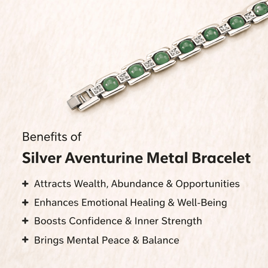 Green Aventurine Metal Bracelet - Astroguruji