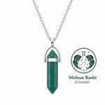 Green Aventurine Pencil Pendant (Mithuna Rashi – Gemini) - AstroGuruji