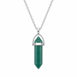 Green Aventurine Pencil Pendant (Mithuna Rashi – Gemini) - AstroGuruji