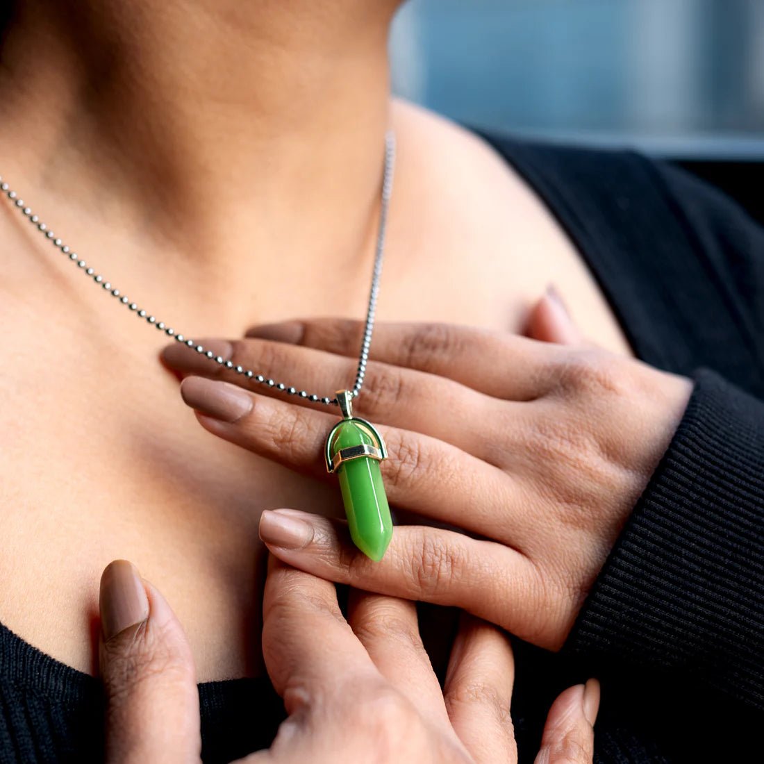 Natural Green Aventurine Pendant for luck and prosperity - AstroGuruji