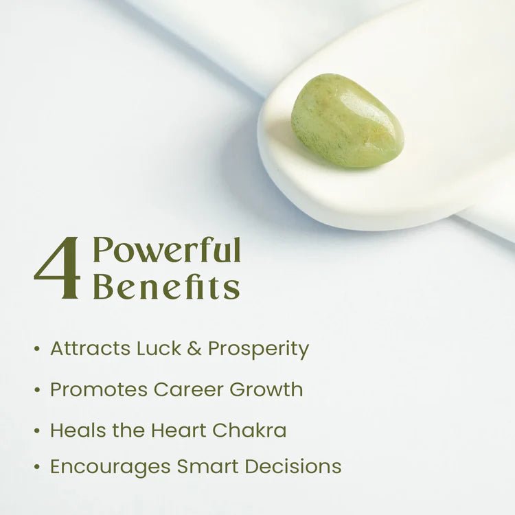 Green stone for career growth and positivity