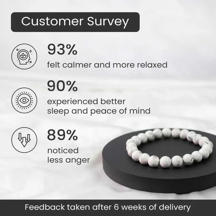 Howlite Crystal Bracelet for Better Sleep and Peace - AstroGuruji