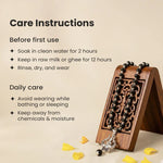 Karungali Mala with Om Shiva Trishul Pendant - Astroguruji