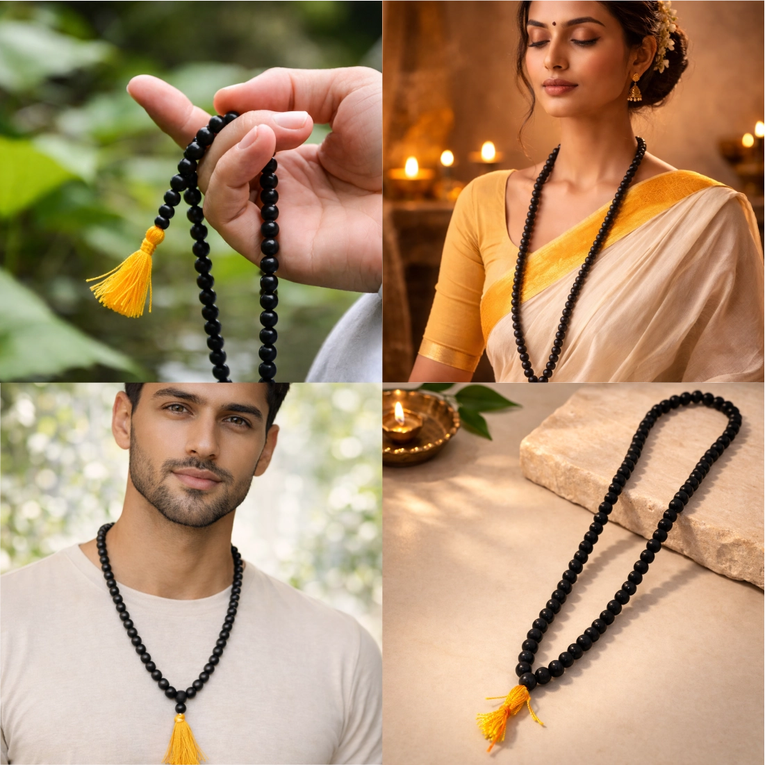 Karungali Malai 8mm – 108+1 Authentic Ebony Wood Beads (Govt. Certified) - Astroguruji