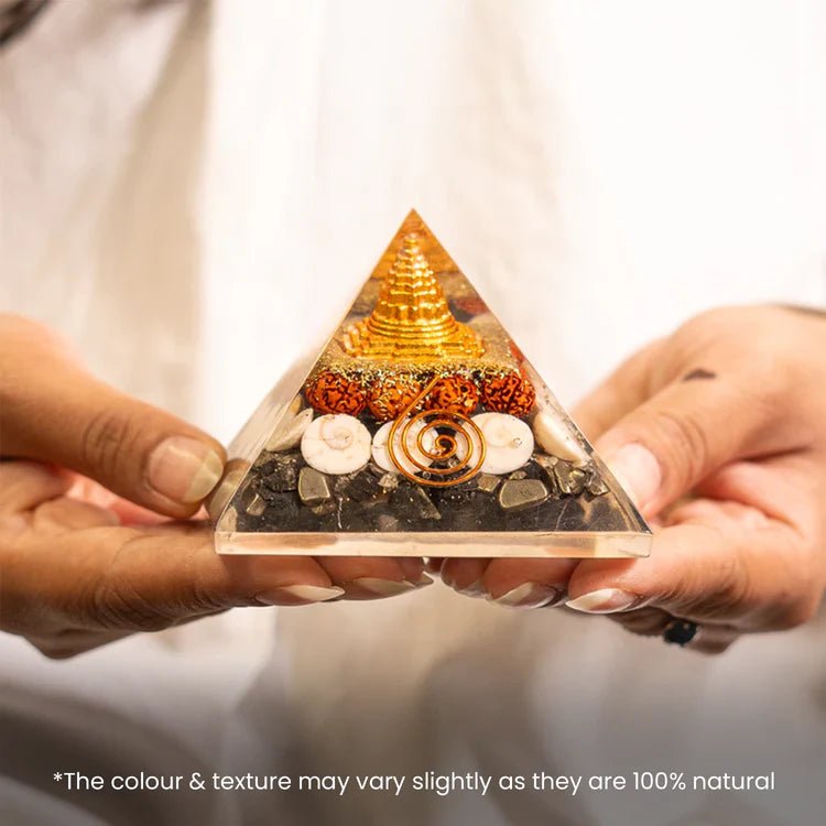 Lakshmi Yantra Pyramid With Free Raw Pyrite stone - Astroguruji