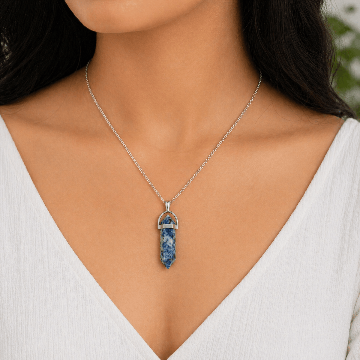 Lapis Lazuli Pencil Pendant (Tula Rashi) Libra - AstroGuruji