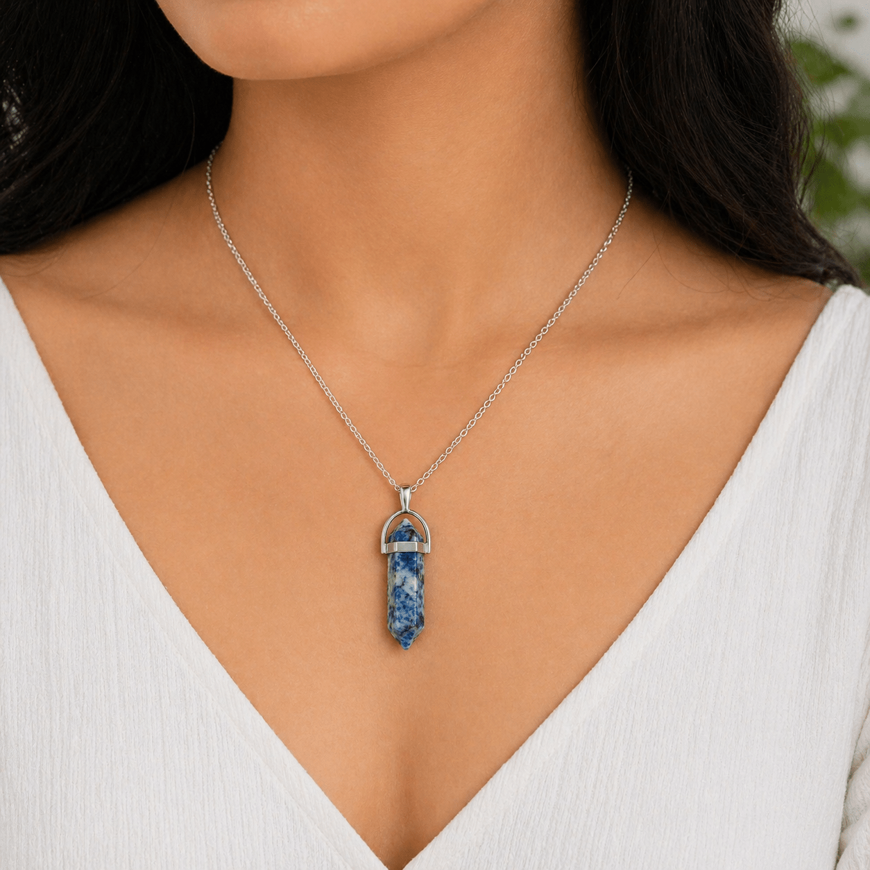 Lapis Lazuli Pencil Pendant (Tula Rashi) Libra - AstroGuruji