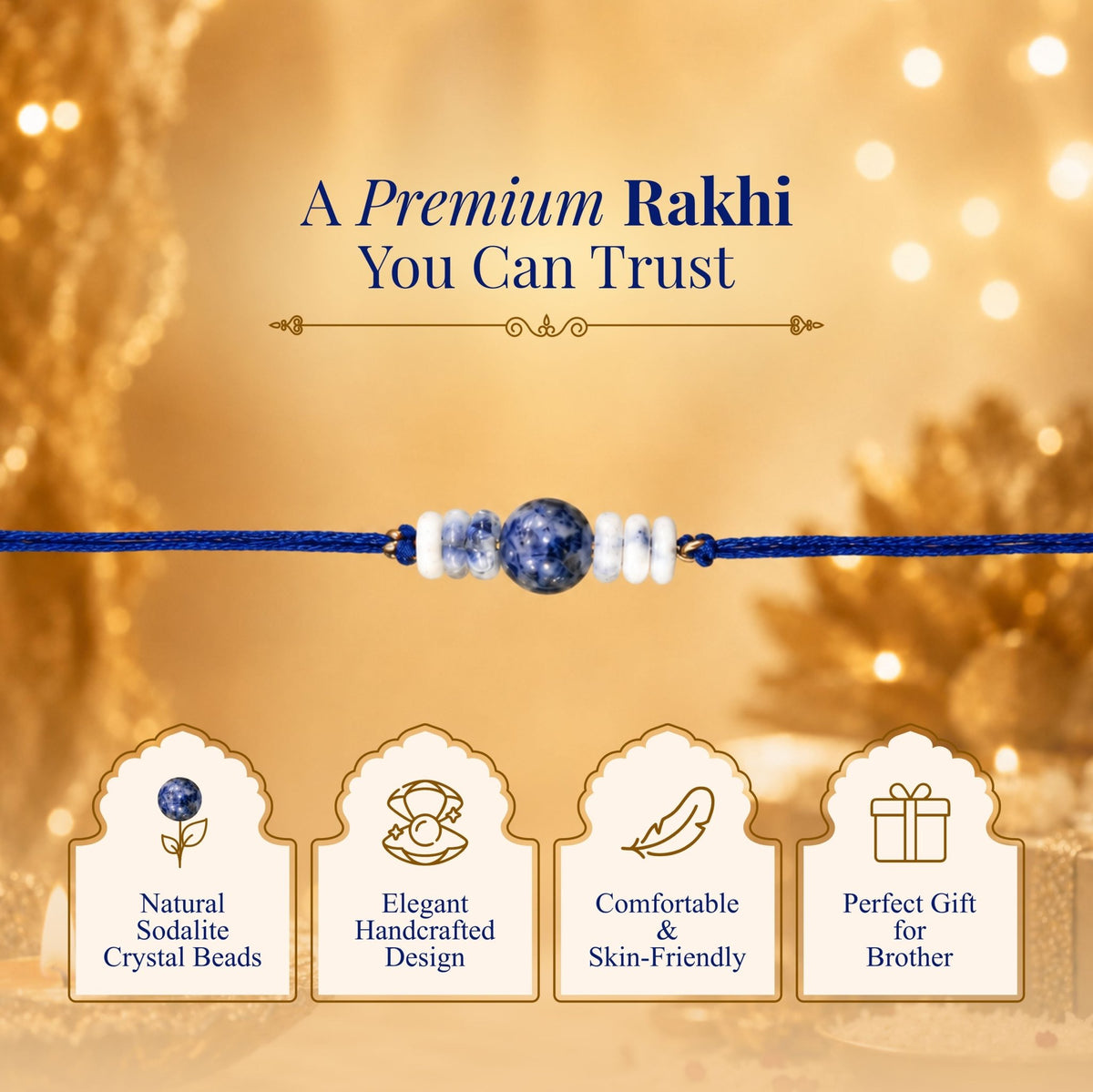lapis lazuli Rakhi - AstroGuruji