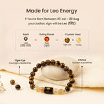 Leo (सिंह राशि) Zodiac Tiger Eye & Citrine Bracelet - AstroGuruji