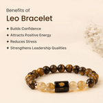 Leo (सिंह राशि) Zodiac Tiger Eye & Citrine Bracelet - AstroGuruji