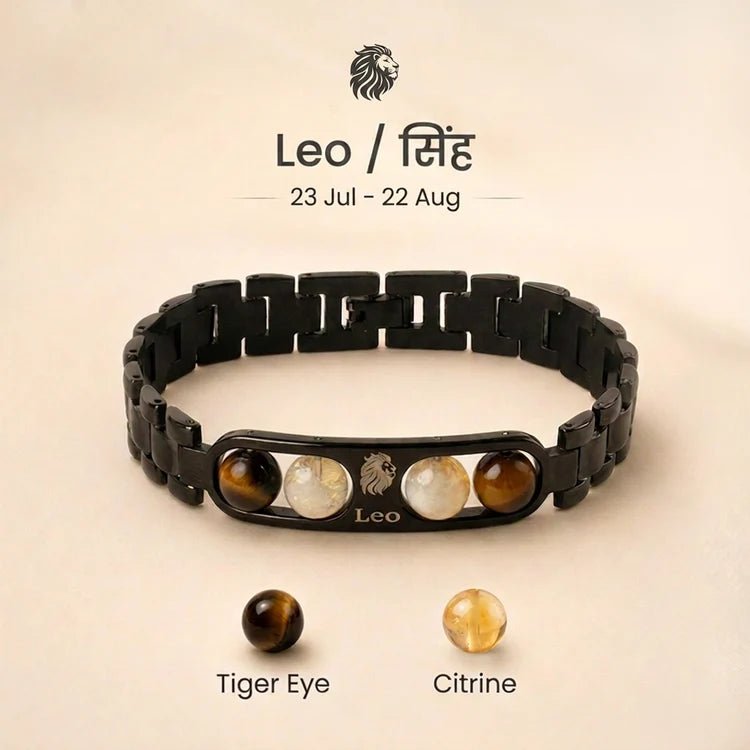 Leo Zodiac Metal Bracelet - AstroGuruji