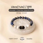 Libra (तुला राशि) Zodiac Lapis Lazuli & Howlite Bracelet - AstroGuruji