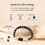 Libra (तुला राशि) Zodiac Lapis Lazuli & Howlite Bracelet - AstroGuruji