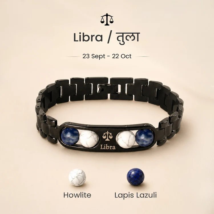 Libra Zodiac Metal Bracelet - AstroGuruji