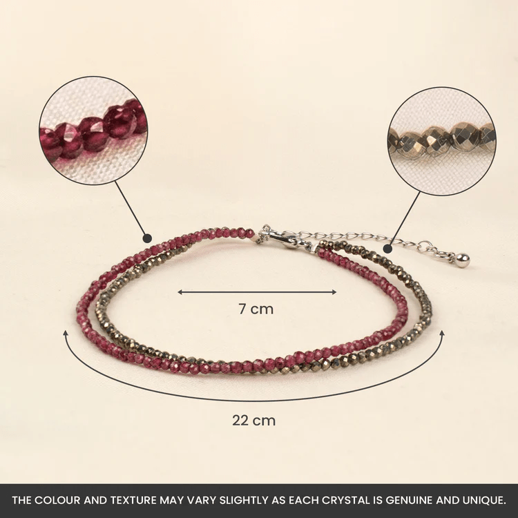 Love and Money Anklet with Free Raw Selenite Plate - AstroGuruji