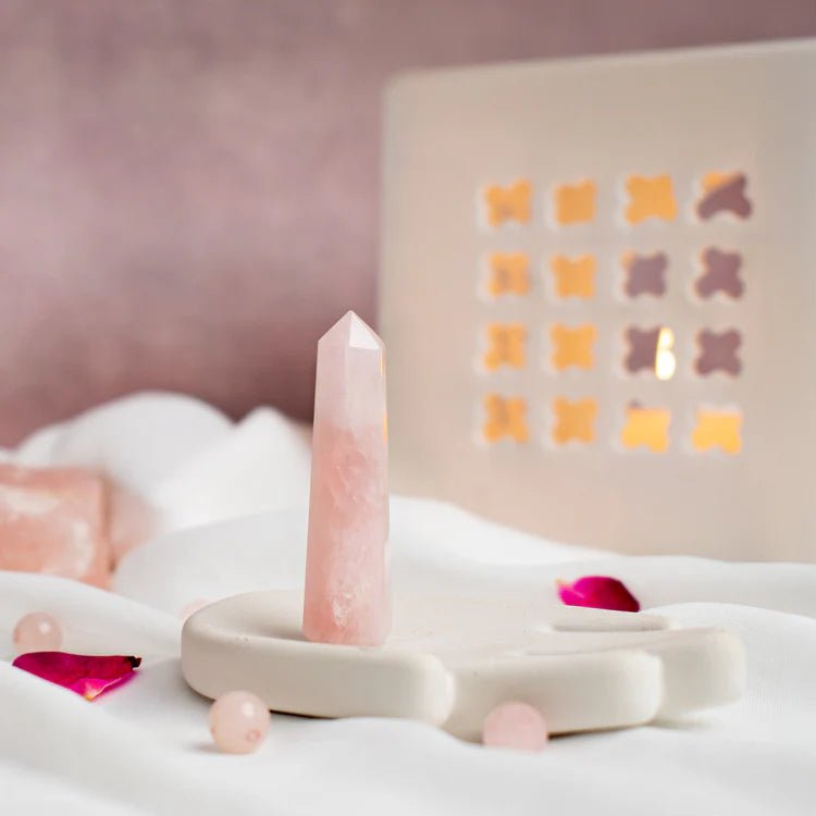 Rose Quartz Tower for Love Attraction and Healing - AstroGuruji