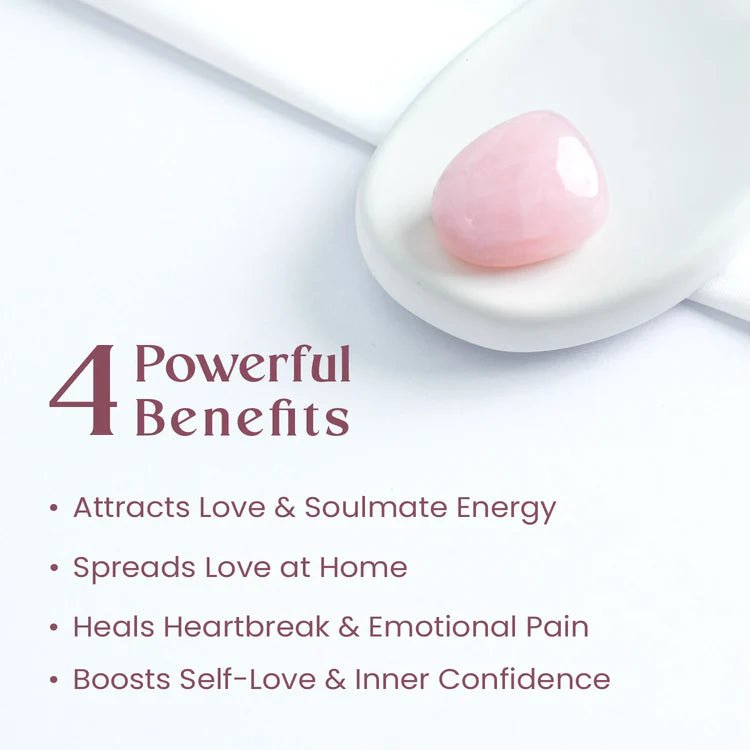 Rose quartz tumble for love and harmony