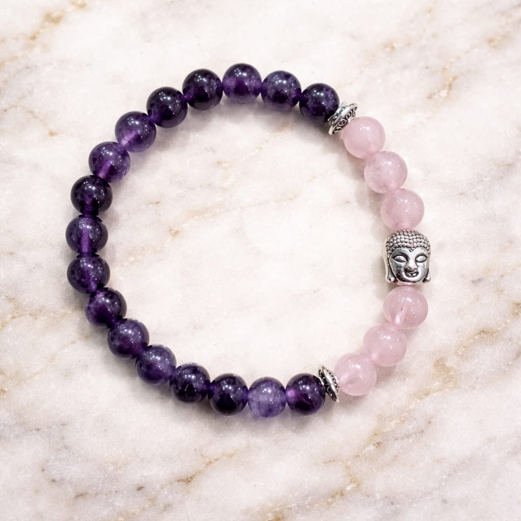 Pink crystal bracelet for love and healing