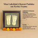 Maa Lakshmi Charan Paduka on Pyrite Frame - Astroguruji