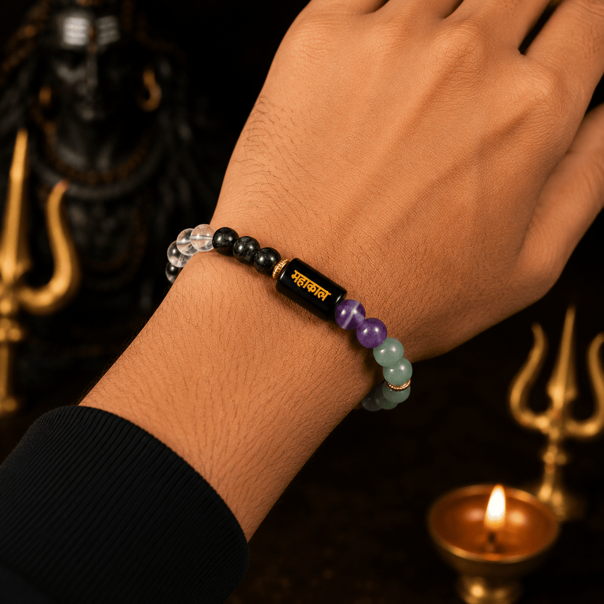 Mahakal Natural Multi Crystal Bracelet - AstroGuruji