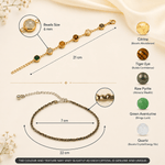 Metal Dhan Yog Bracelet for Women with FREE Raw Pyrite Anklet - AstroGuruji