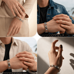 Metal Dhan Yog Bracelet - Silver - Astroguruji