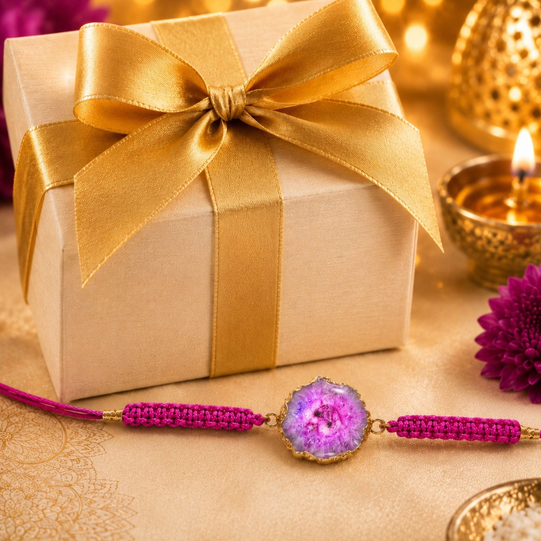 Mystic Violet Protection Rakhi – Spiritual Balance & Strength - AstroGuruji