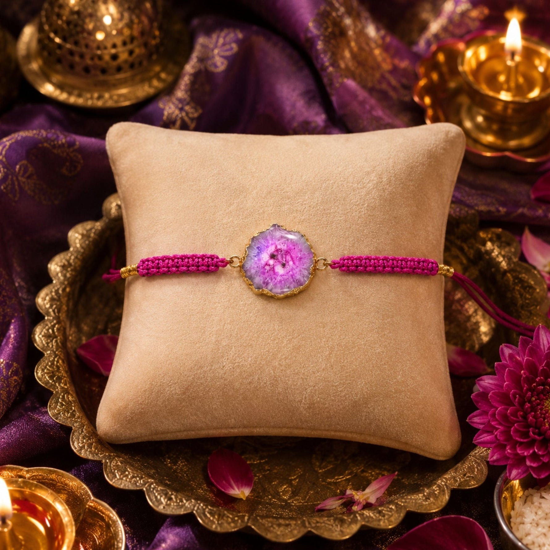 Mystic Violet Protection Rakhi – Spiritual Balance & Strength - AstroGuruji