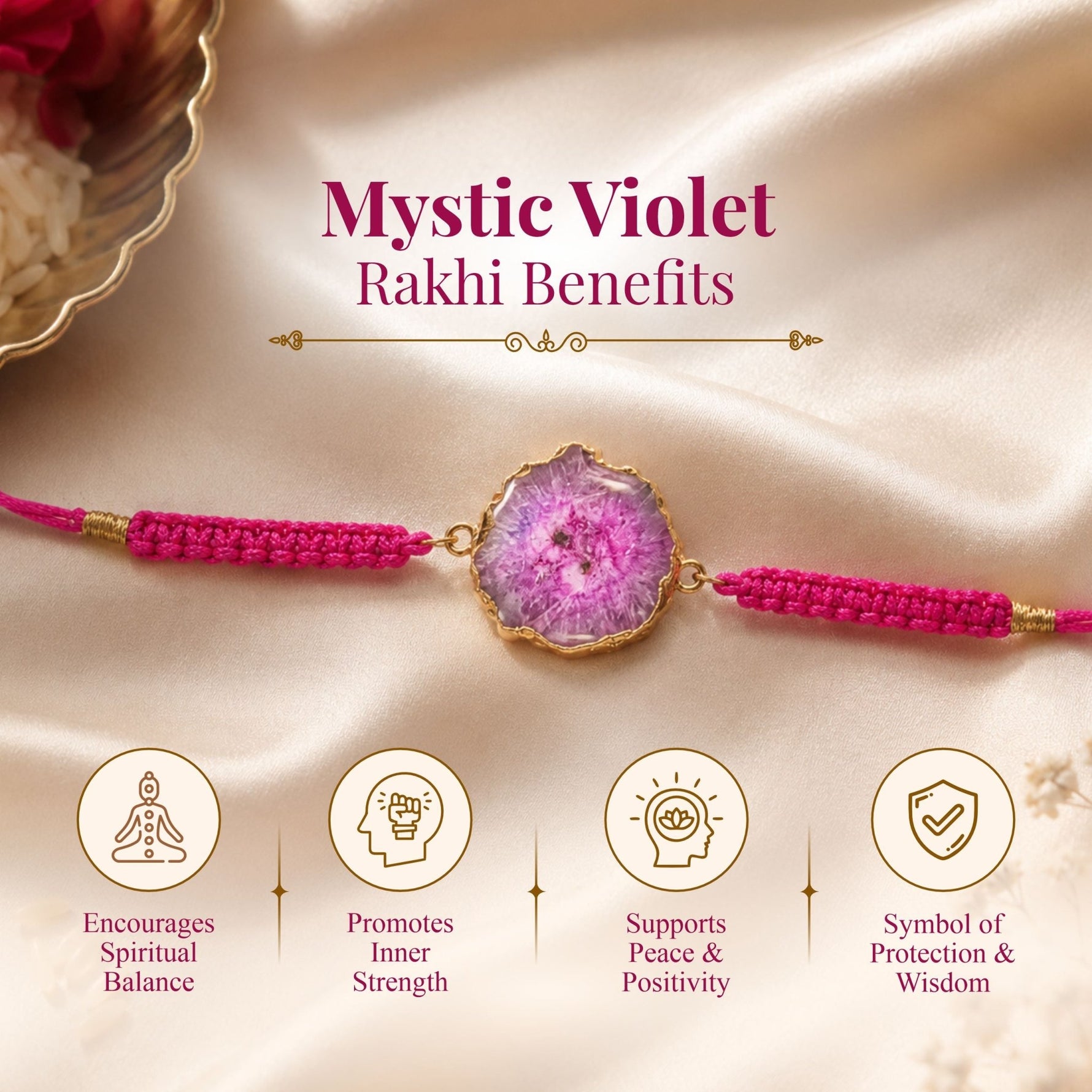 Mystic Violet Protection Rakhi – Spiritual Balance & Strength - AstroGuruji